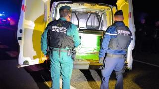 Furgoneta que encontró la Guardia Civil cargada de cobre