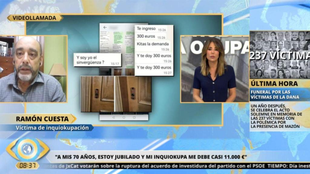 Ramón Cuesta, jubilado, (izquierda) y Ana Terradillos, presentadora, (derecha)