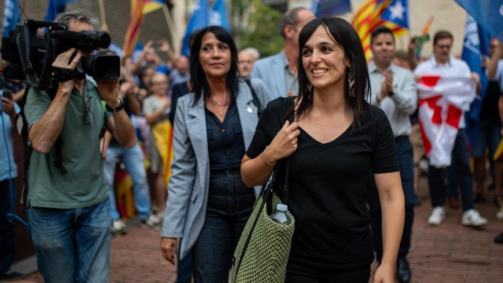 La diputada de Aliança Catalana, Silvia Orriols, a su llegada a un acto de Aliança Catalana con motivo de la Diada, a 10 de septiembre de 2025, en Barcelona.