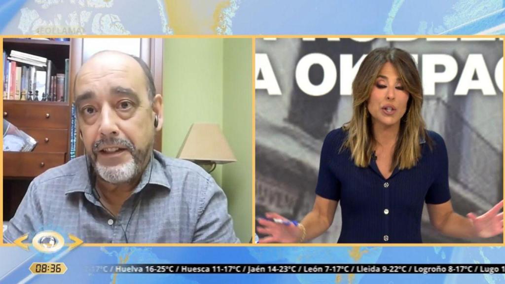 Ramón Cuesta, jubilado, (izquierda) y Ana Terradillos, presentadora, (derecha)