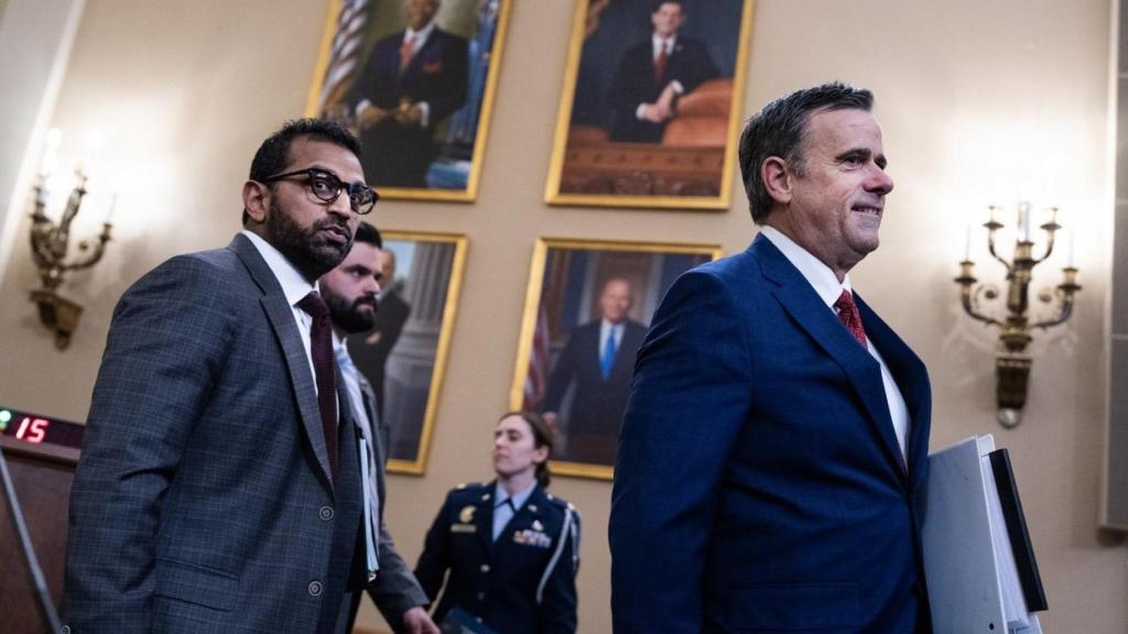 Patel y Ratcliffe, mandamases del FBI y la CIA, en Washington.