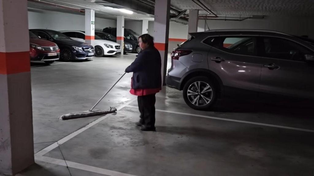 María José, limpiadora, en su rutina