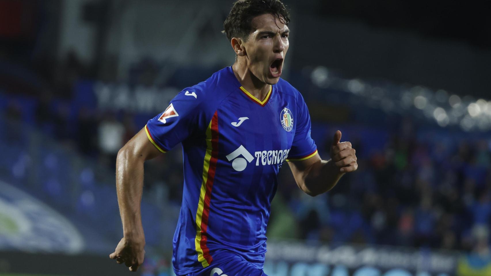 Mario Martín celebra el gol marcado ante el Girona.