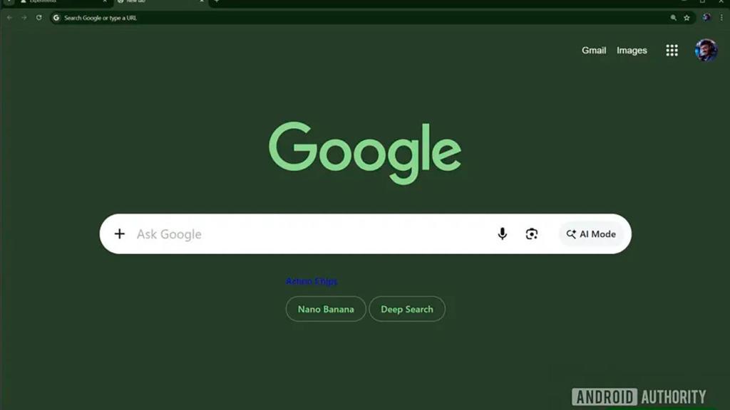 Los dos botones de Nano Banana y Deep Research en Chrome