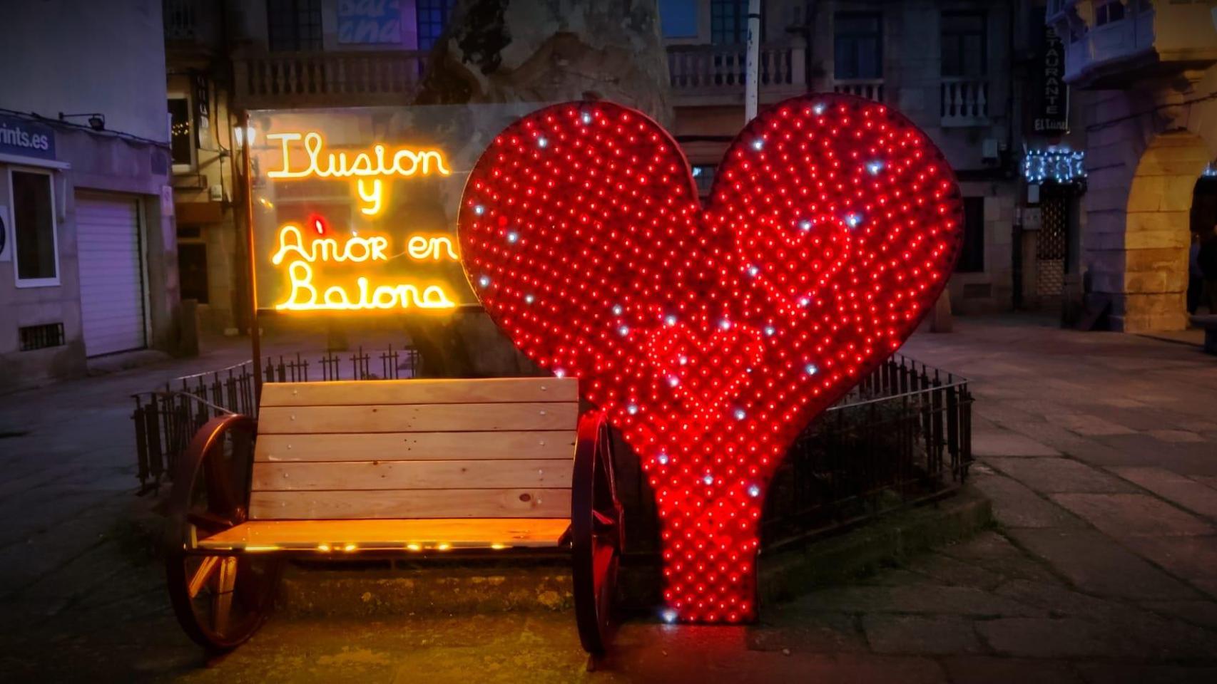 Uno de los escenarios de la Navidad de Baiona.