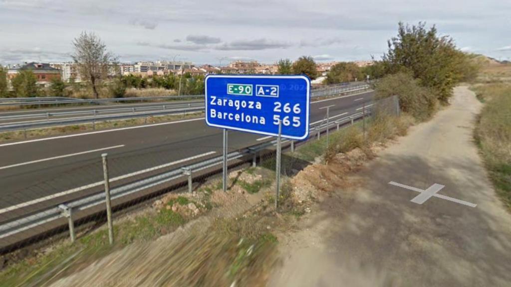 La autovía A-2 a la altura de Guadalajara (Google Maps).