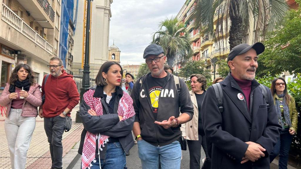 La ministra Irene Montero, en la manifestación de este sábado.