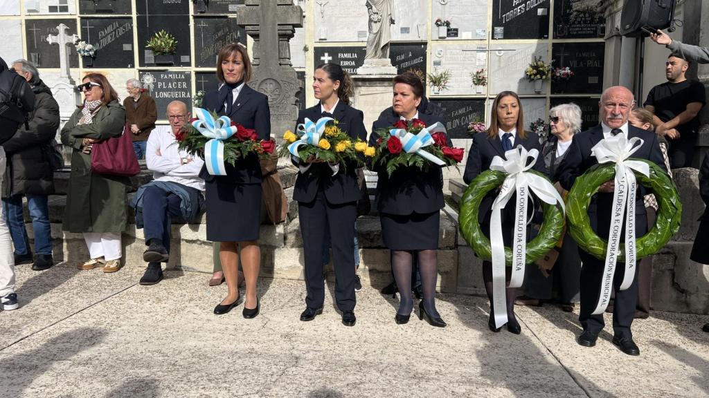 Instante del homenaje.