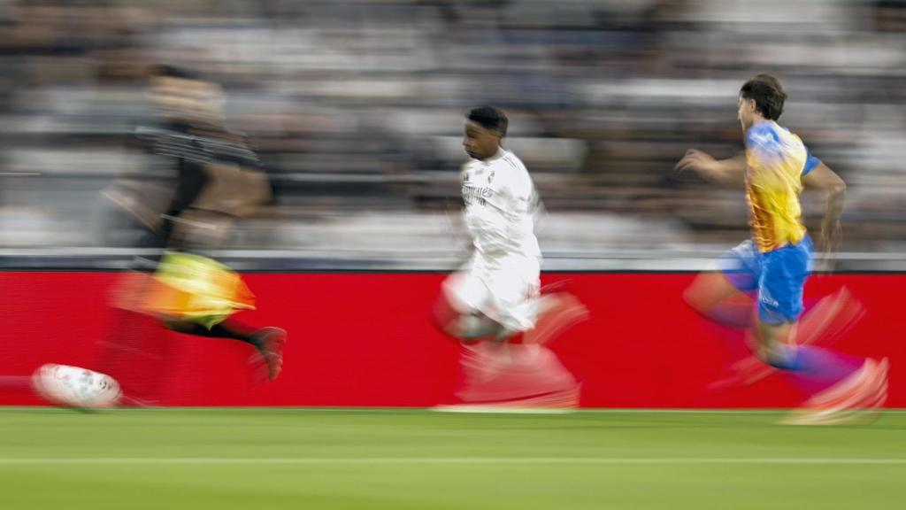 Endrick, en carrera durante el partido contra el Valencia
