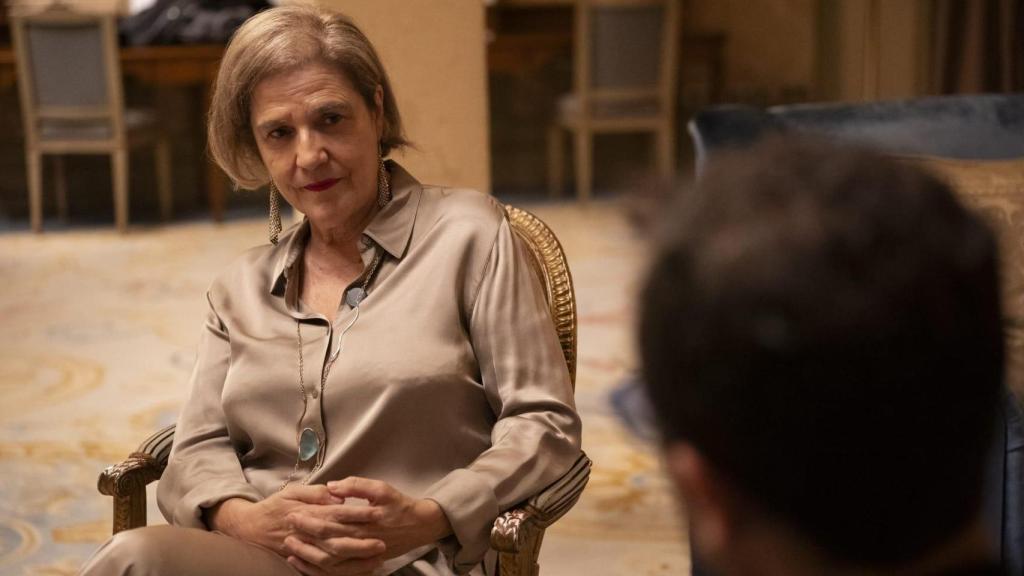 Pilar Rahola, en el salón Cugat del Hotel El Palace, de Barcelona, durante la entrevista con EL ESPAÑOL.