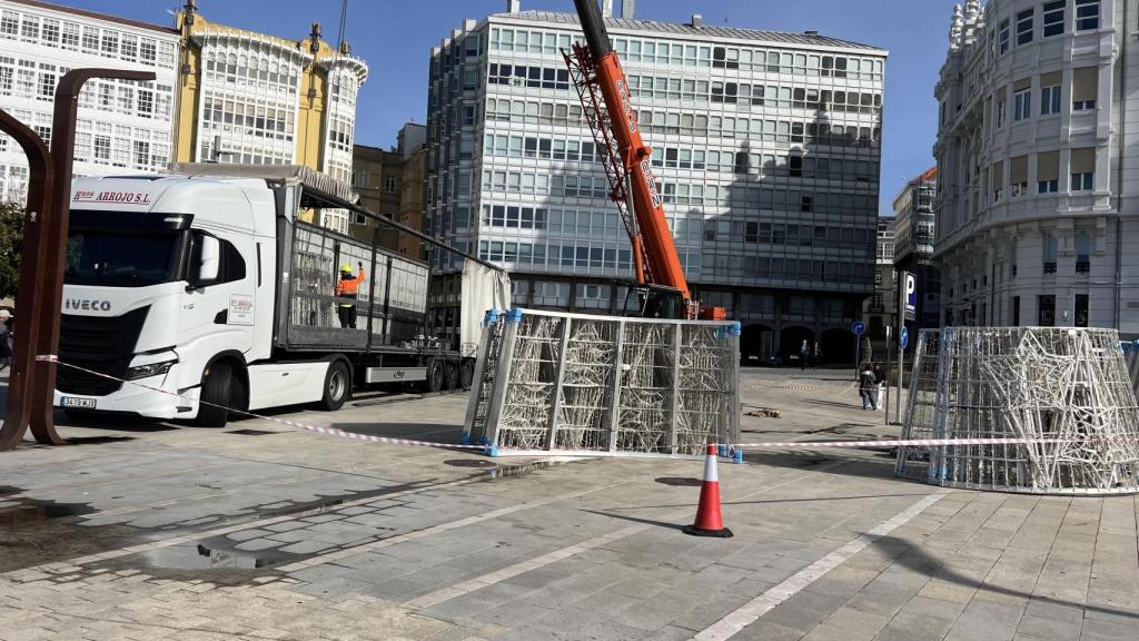 Imagen de la descarga de los arcados de luz en O Parrote.