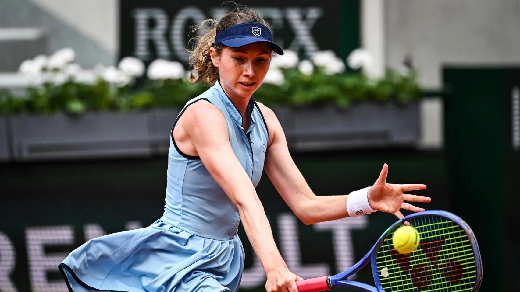 Cristina Bucsa, durante un partido.