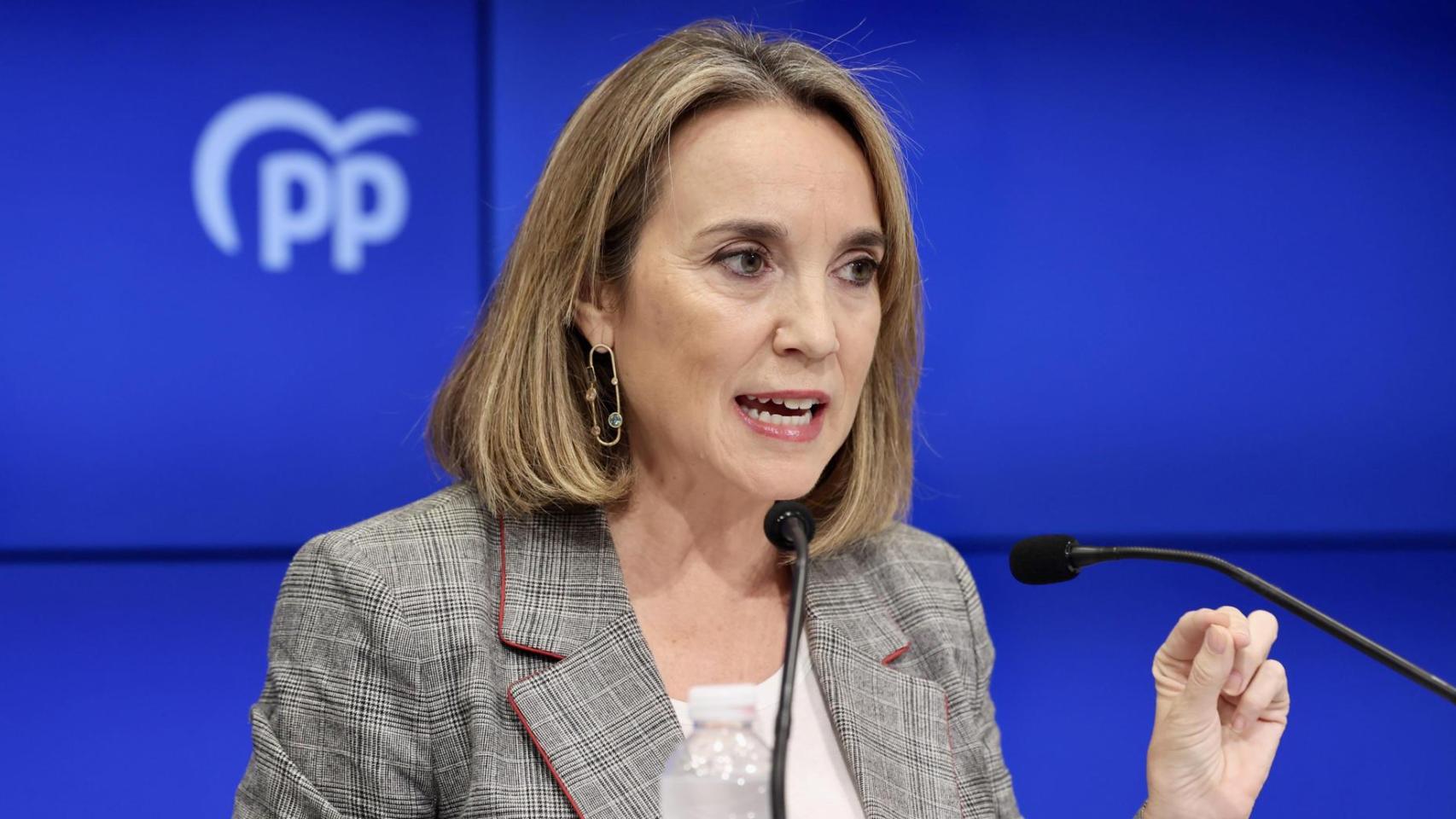 La vicesecretaria de Regeneración Institucional del PP, Cuca Gamarra, este domingo.