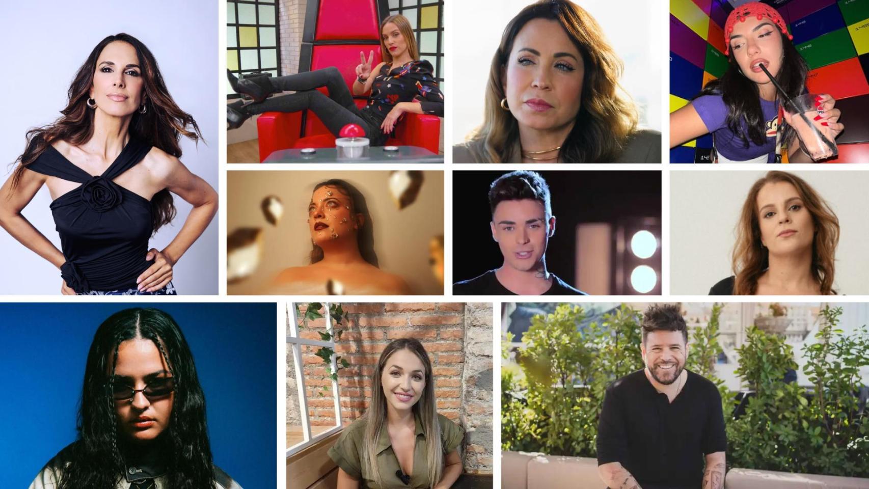 Un montaje con imágenes de todos los extriunfitos malagueños.