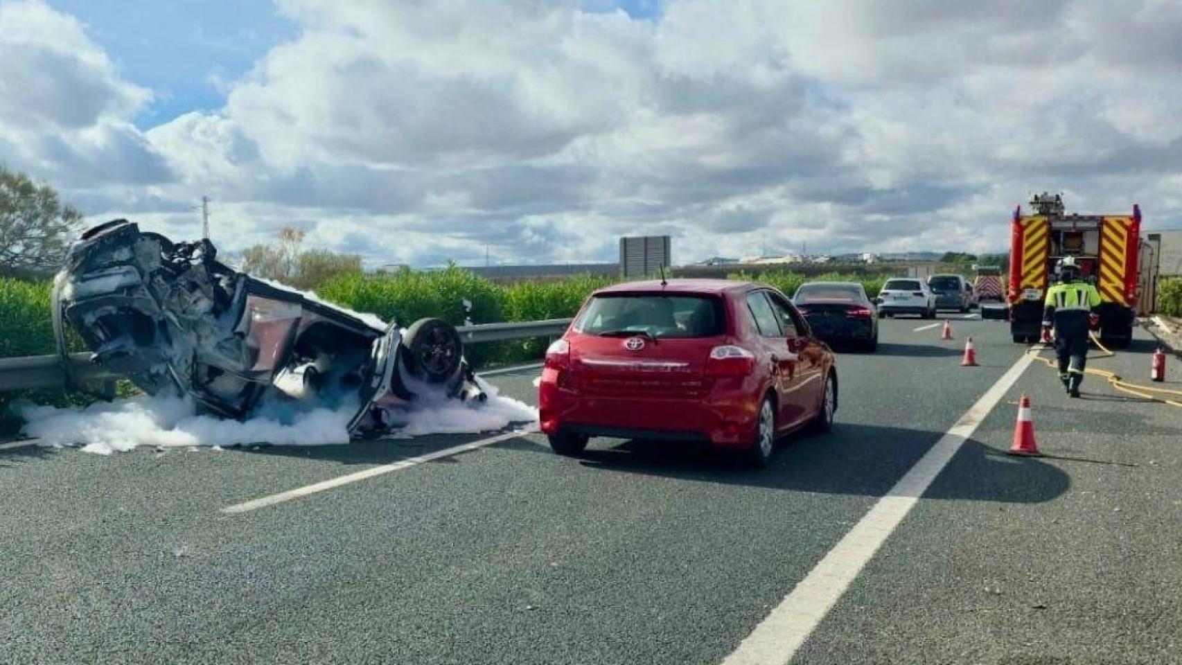 Grave accidente en la autovía A-92 en Humilladero, sentido Sevilla.
