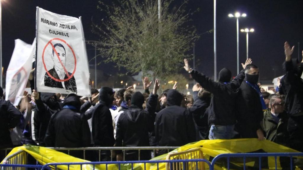 Concentración previa al Real Zaragoza - Deportivo.