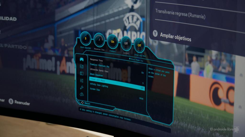 Ajustes del Samsung Odyssey G7