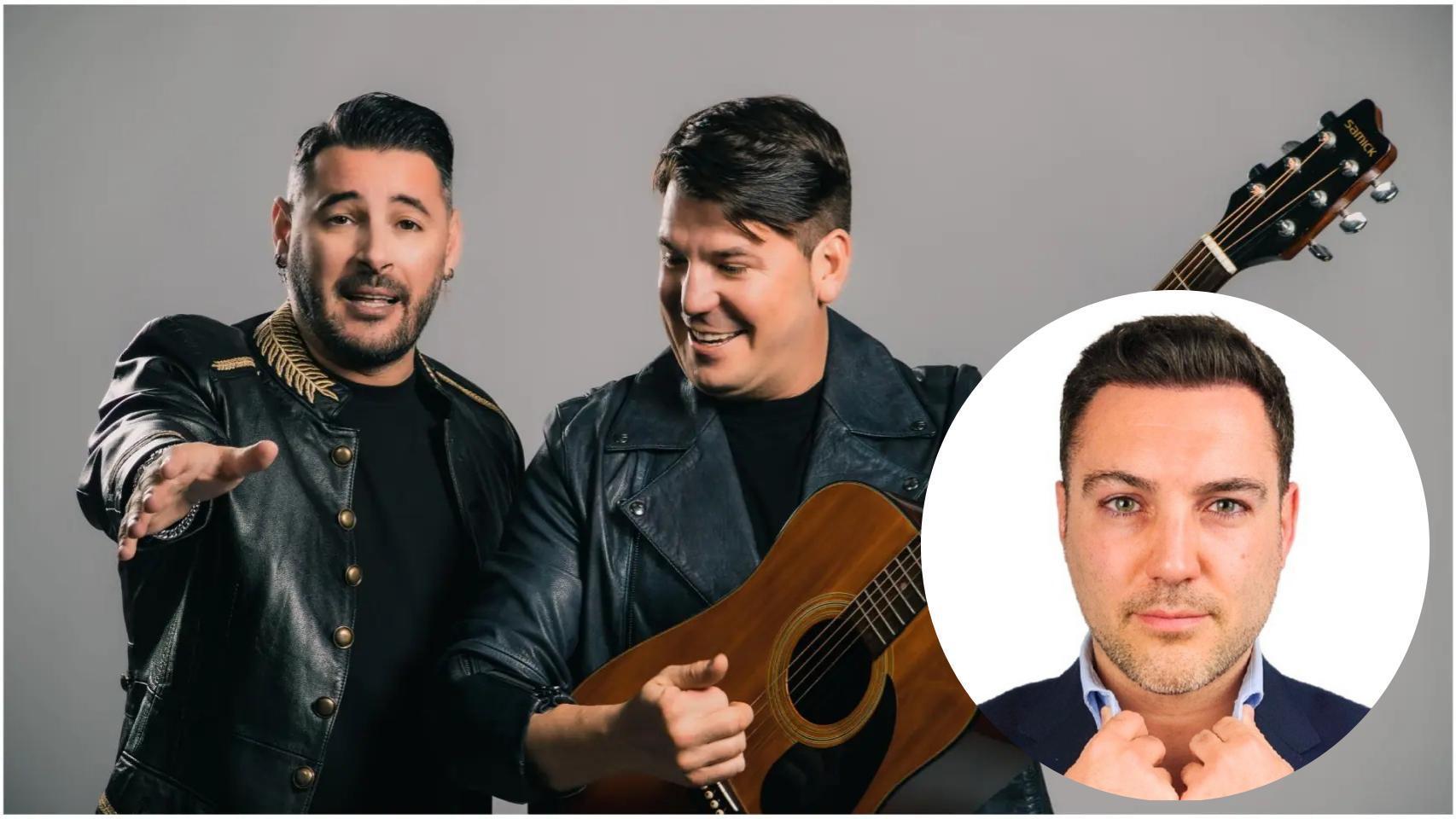 Montaje de Pablo Maza con Andy y Lucas en una foto de archivo.