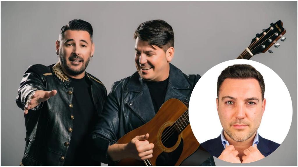 Montaje de Pablo Maza con Andy y Lucas en una foto de archivo.