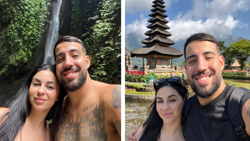 La pareja, en su viaje a Bali, que le salió mucho más caro de lo que esperaban.