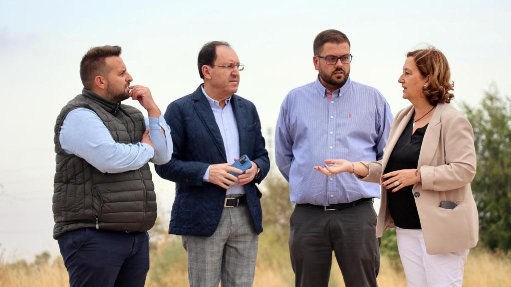 Cedillo, Guerrero y Díaz en el Punto LImpio de Burguillos.