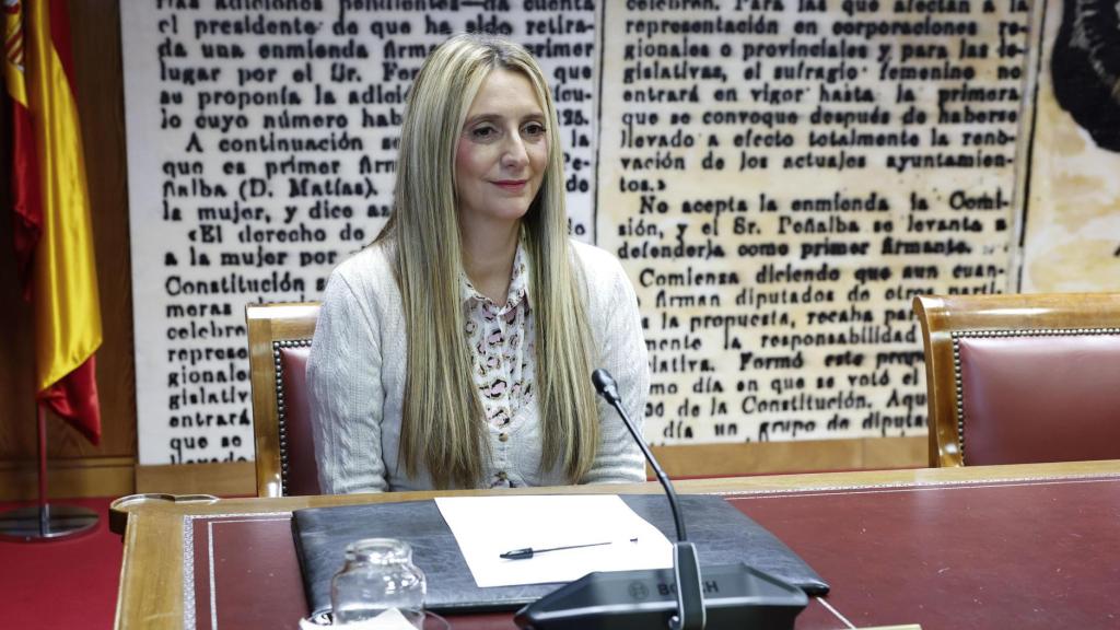 Claudia Montes, exempleada de Logirail, este lunes en la 'comisión Koldo' del Senado.