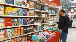 Sección de juguetes de un hipermercado de Alcampo.
