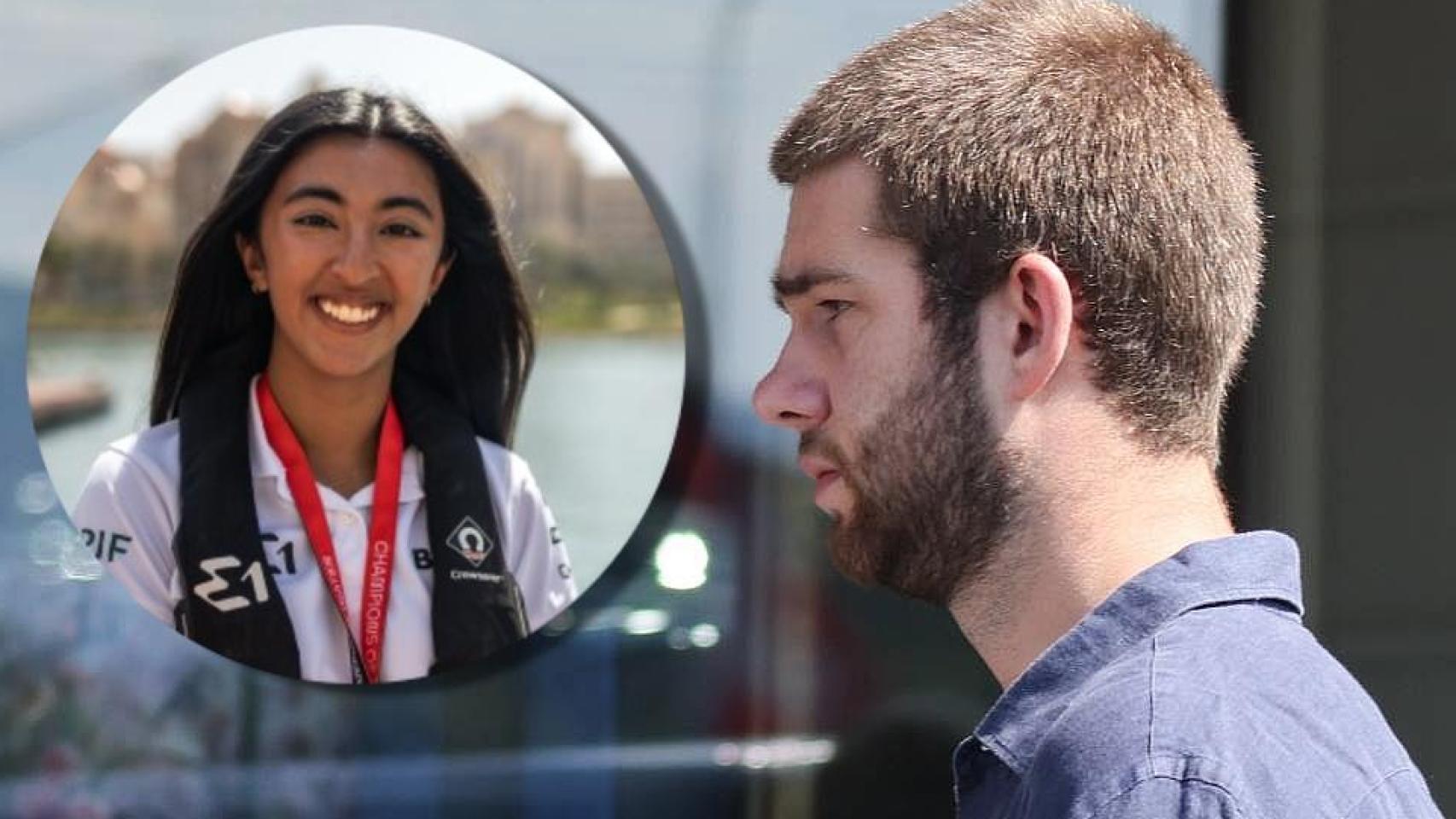 Juan Urdangarin junto a su pareja, Sophia Khan, en un fotomontaje de EL ESPAÑOL.
