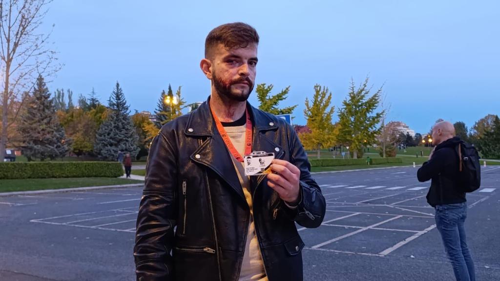 José Ismael Martínez, minutos después de la agresión.