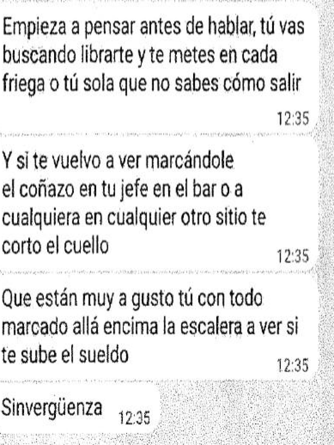 Una de las terribles amenazas del maltratador que se ha quemado a lo bonzo.