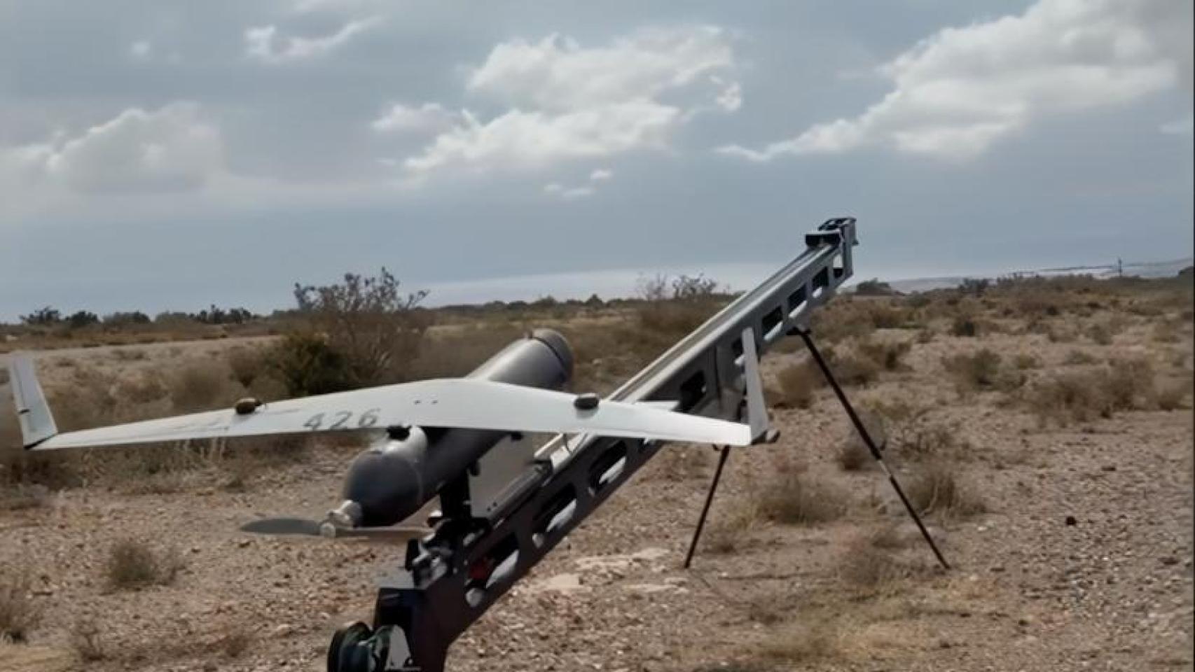 El sistema antidrón Hornet de Destinus durante su demostración.