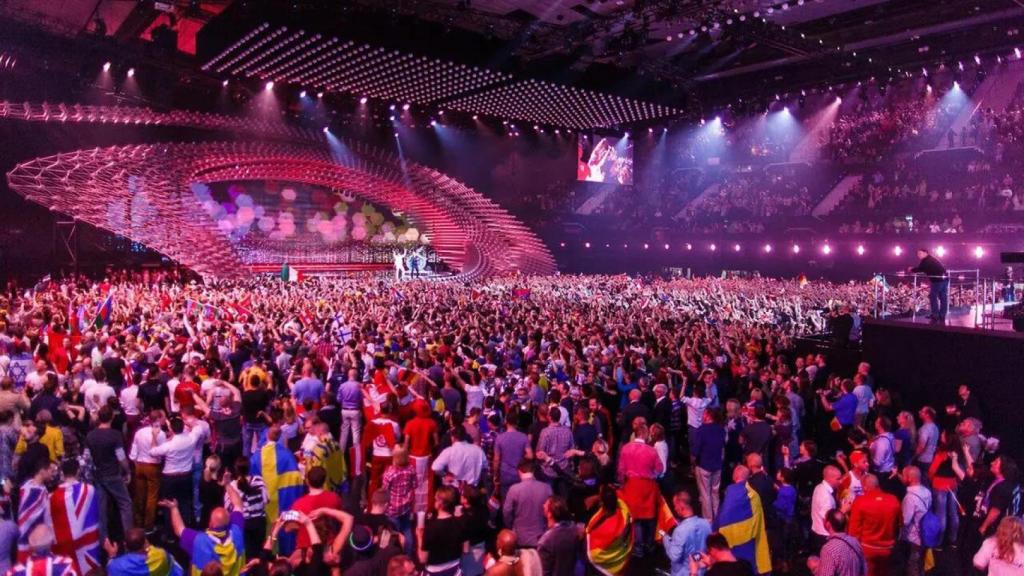Imagen del Wiener Stadthalle durante la celebración del Festival de Eurovisión 2015 en Viena.