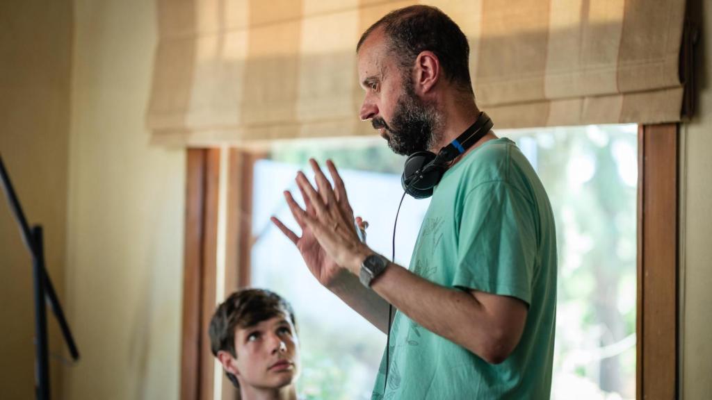 Fernando Franco, junto a Diego Garisa, en el rodaje de 'Subsuelo'. Foto: Guillermo Gumiel