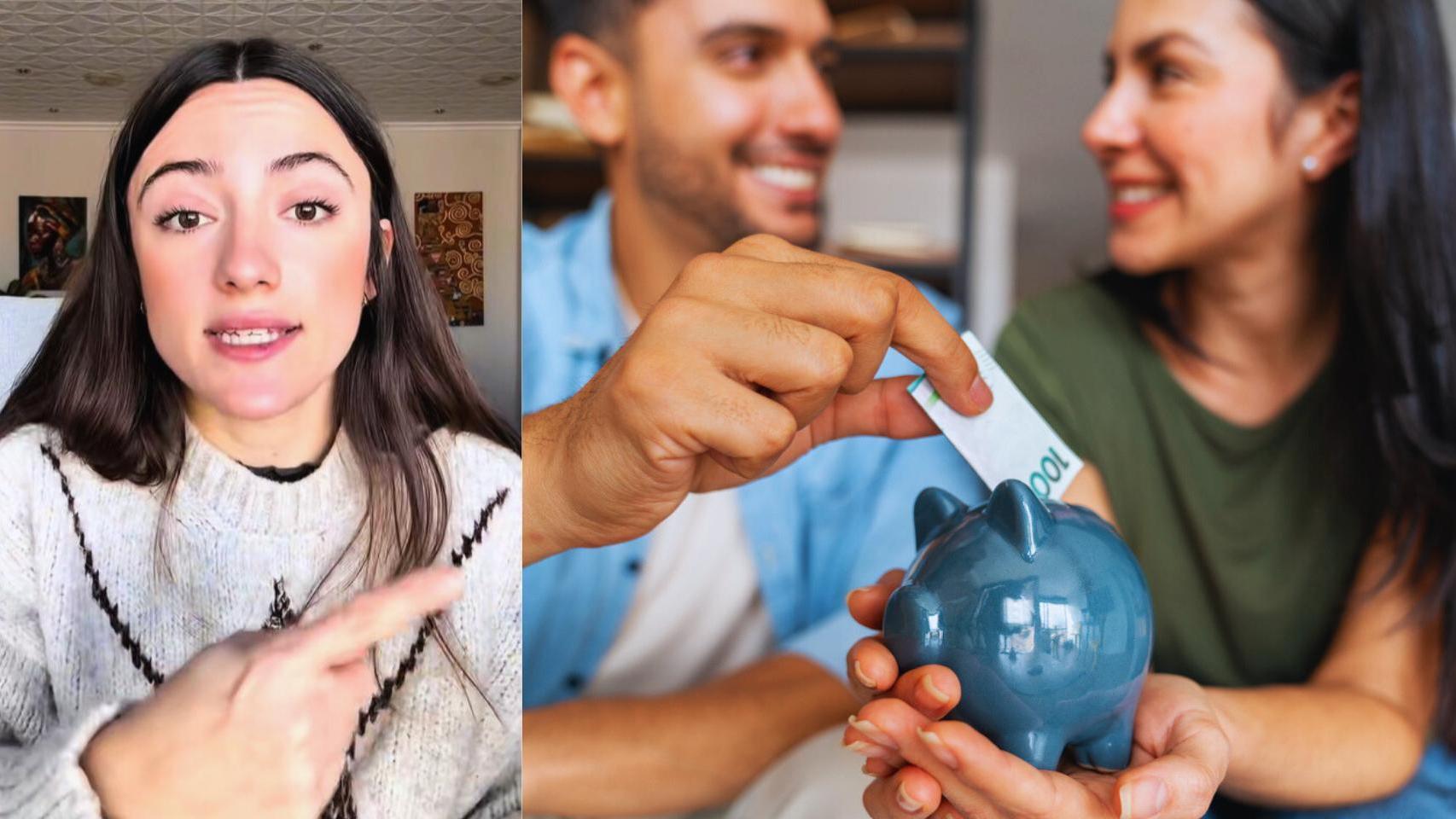 Natalia Oliva y una pareja ahorrando para la compra de una vivienda.