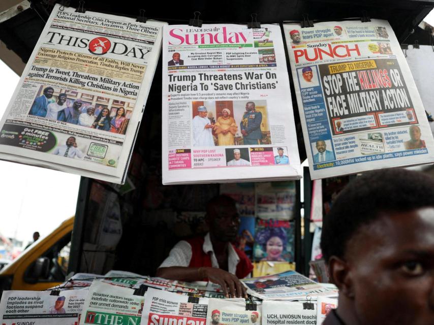 Un quiosco de Ojuelegba, Lagos.