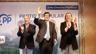 El Presidente del Partido Popular de Castilla y León, Alfonso Fernández Mañueco, clausura la Junta Directiva del PP de Zamora, junto al presidente del partido en la provincia, José María Barrios.