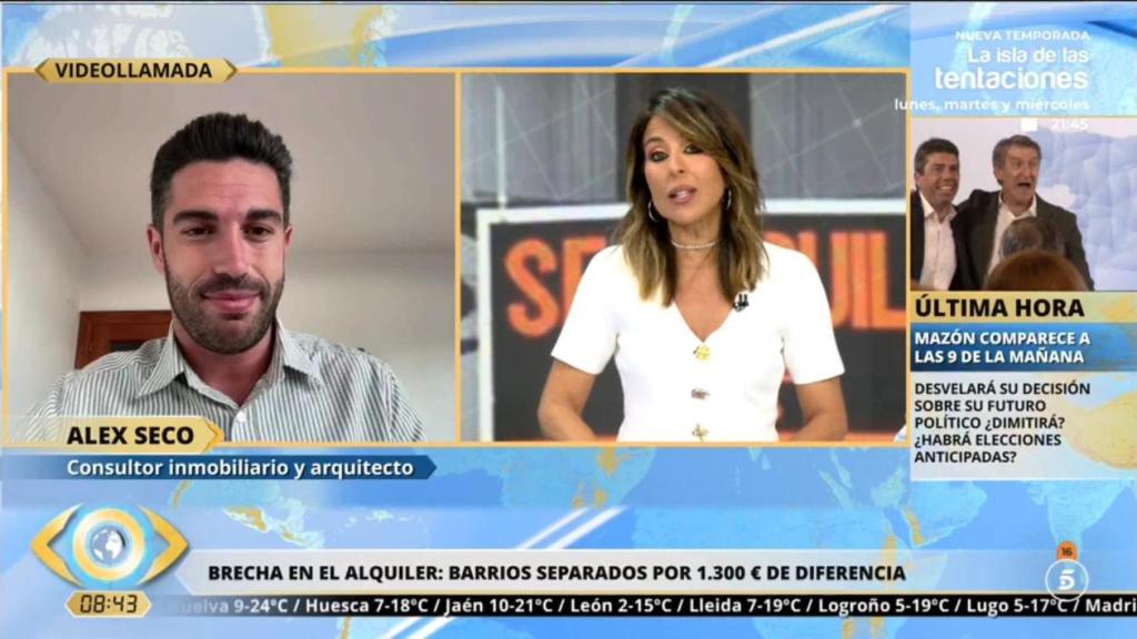 Alex Seco durante el programa.