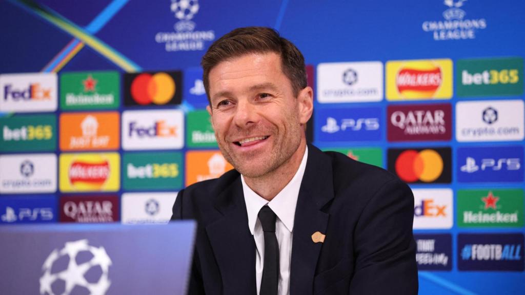 Xabi Alonso, durante la rueda de prensa previa al partido contra el Liverpool.