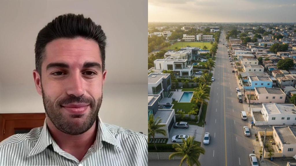 Alex Seco, arquitecto y una imagen de dos barrios creada con IA.