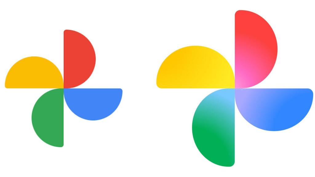 Icono actual de Google Fotos (izq.) y el nuevo (der.)