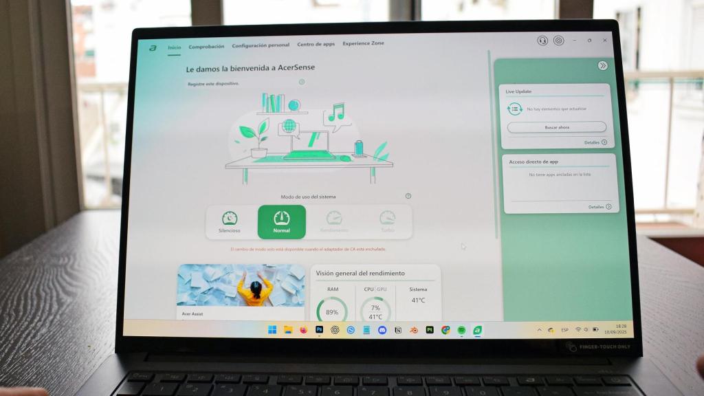 AcerSense en el Acer Swift X 14 AI