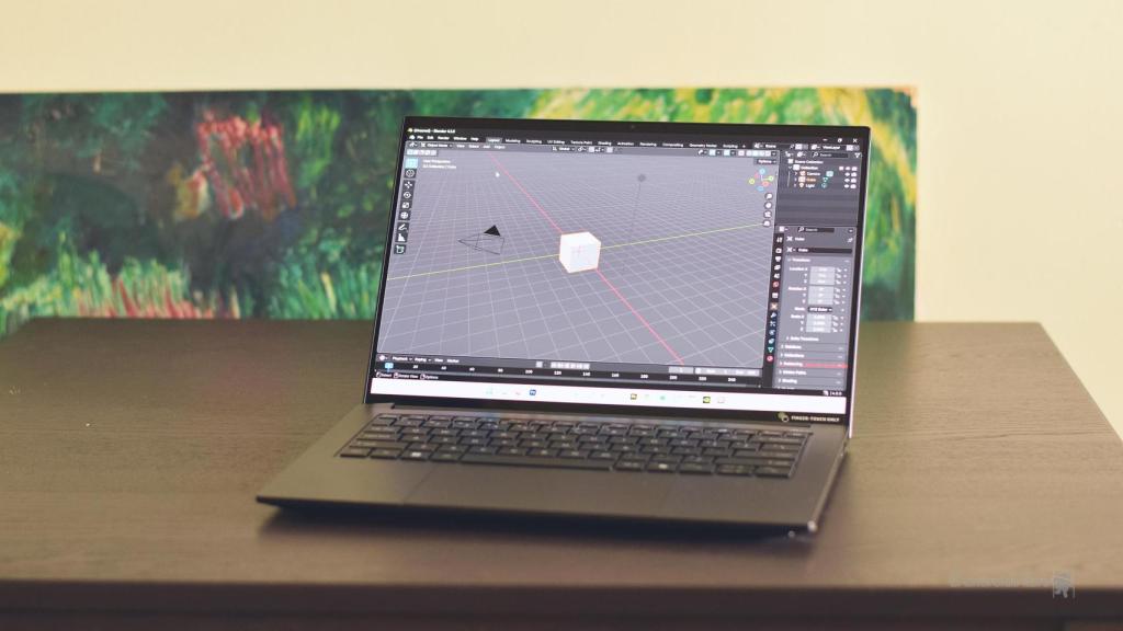 Blender, el programa de creación de 3D, en el Acer Swift X 14 AI