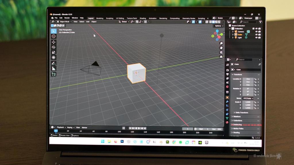 Blender en el Acer Swift X 14 AI
