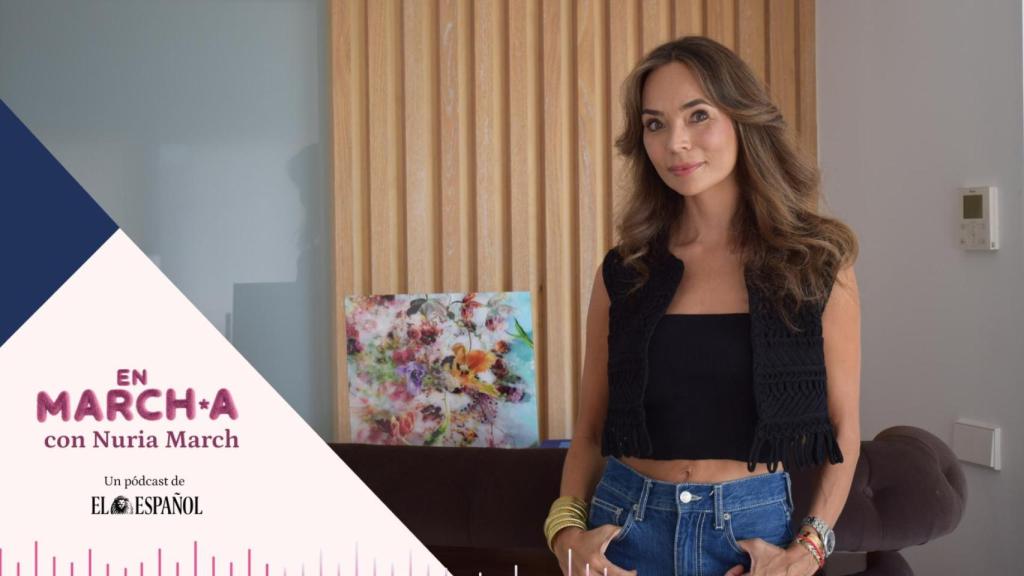 Sara Zaldívar durante la grabación del pódcast.