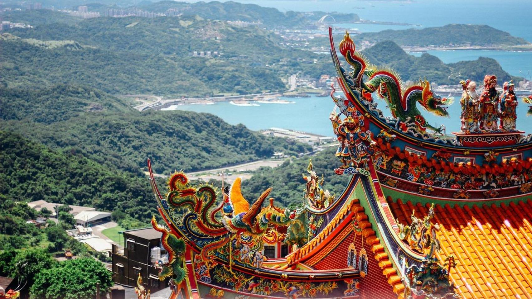 El Templo de Jiufen, en Taiwán.