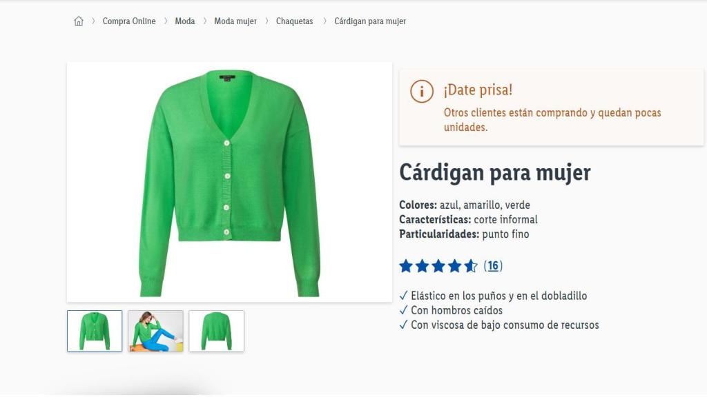 Cárdigan para mujer.