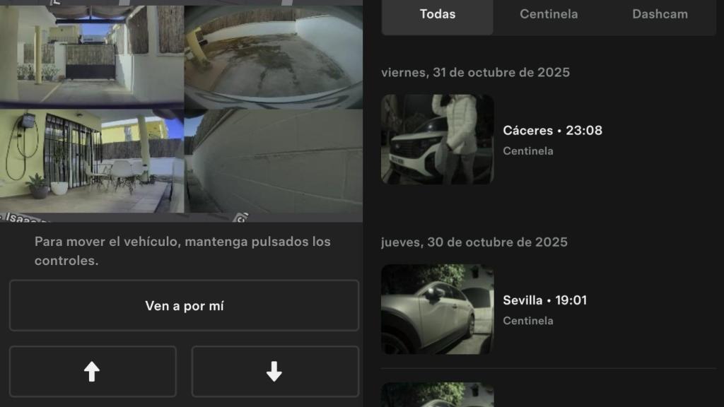 Grabaciones de las cámaras