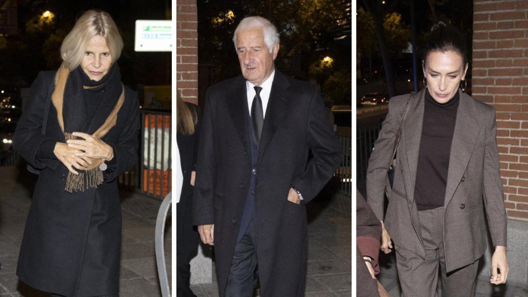 Eugenia y Alfonso Martínez de Irujo o Nieves Álvarez en el último adiós de la marquesa de Tenorio.