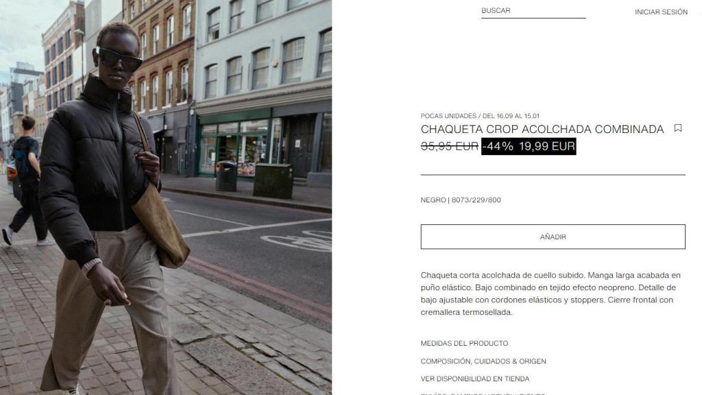 Chaqueta crop acolchada. Ref. 8073/229/800