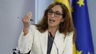 Mónica García, en la rueda posterior al Consejo de Ministro de este martes.